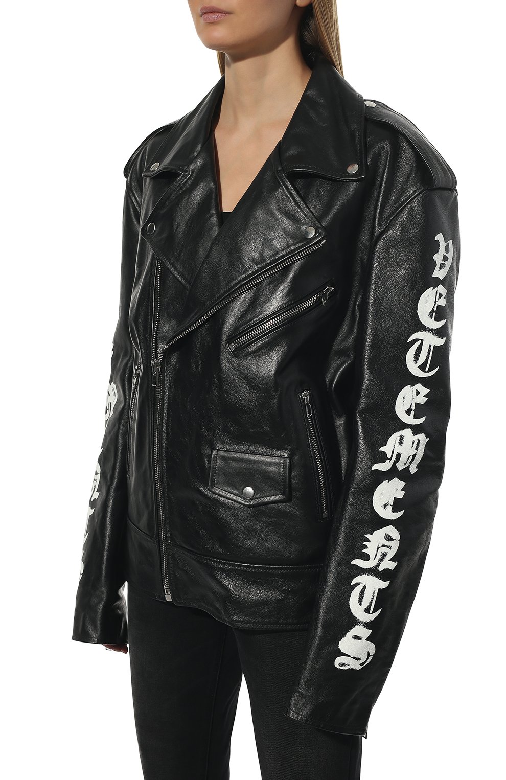 Кожаная куртка VETEMENTS, арт. UE52JA650BL 2435/W, фото 3
