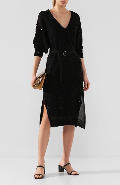 Платье из смеси льна и шелка BRUNELLO CUCINELLI, арт. M10552A92, фото 2
