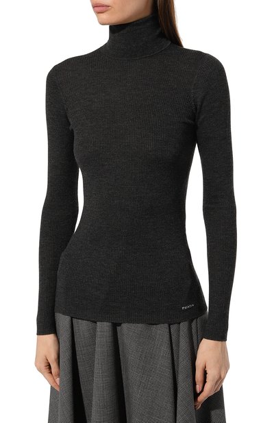 Водолазка из шерсти и шелка PRADA, арт. P26350-1RZR-F0308-192, фото 3