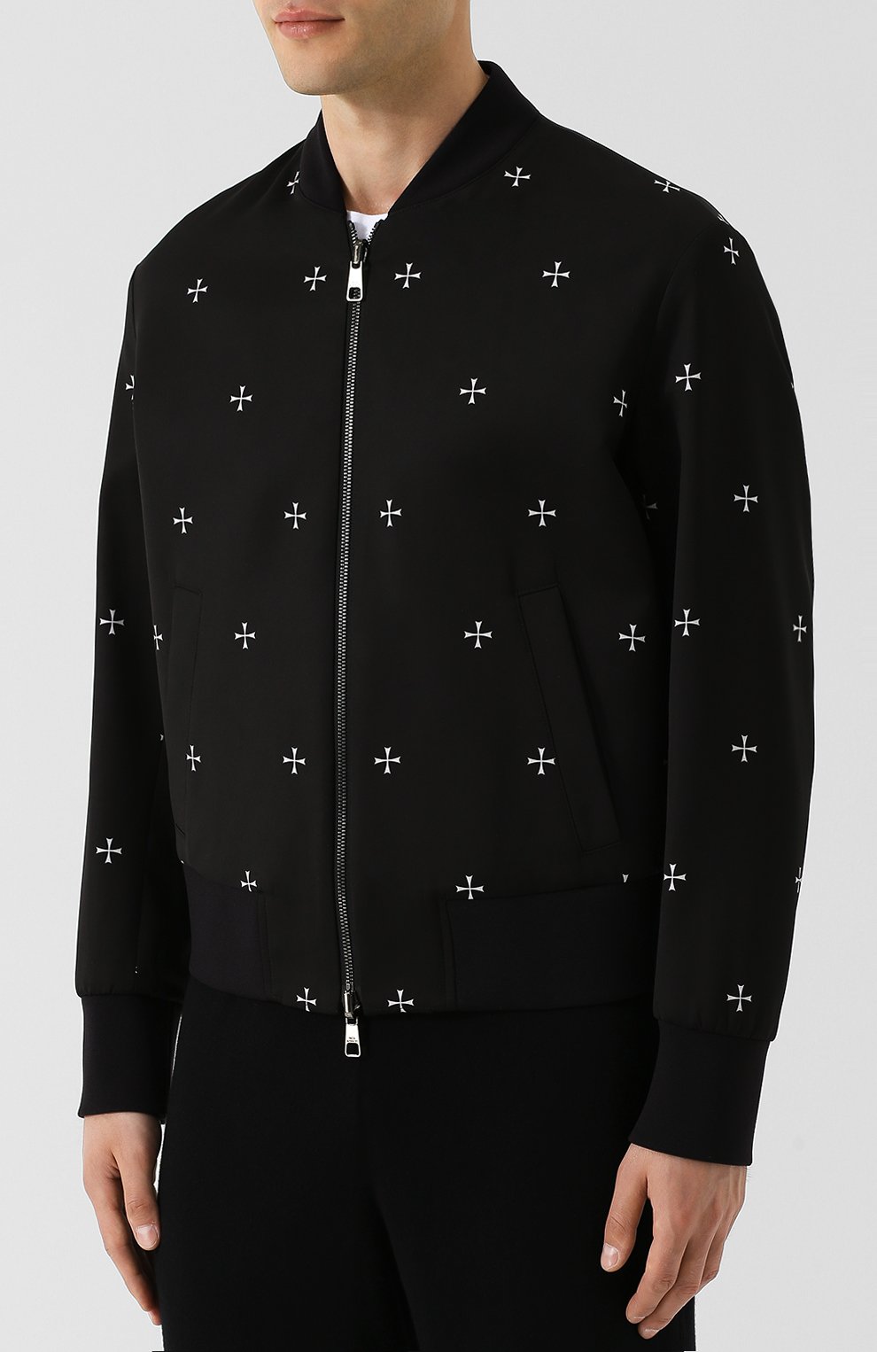 Бомбер на молнии с принтом NEIL BARRETT, арт. PBSP366R/H012C, фото 3