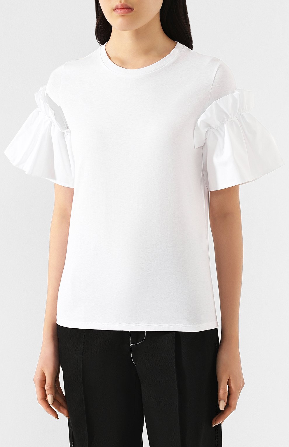 Хлопковая футболка ALEXANDER MCQUEEN, арт. 607097/QLAAA, фото 3