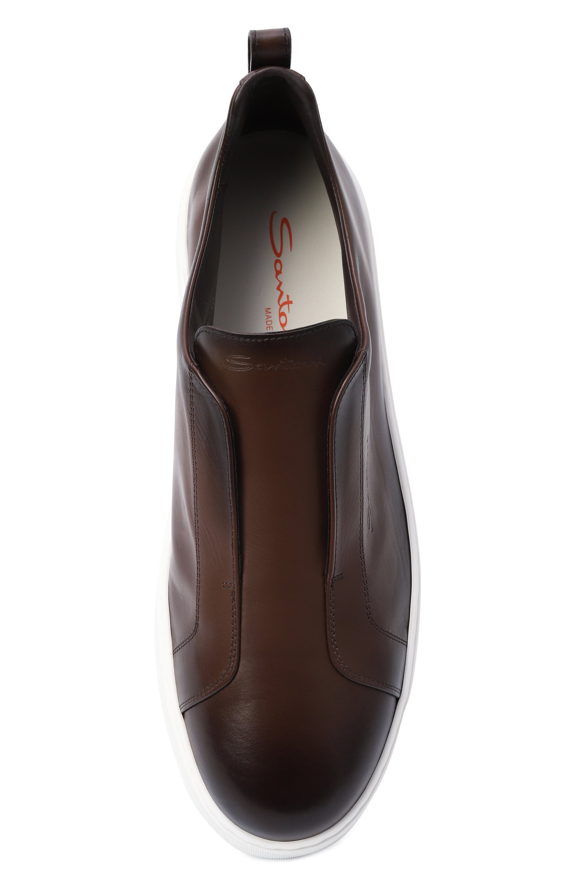 Кожаные кеды cleanic SANTONI, арт. MBCG21995BARTMVI, фото 6