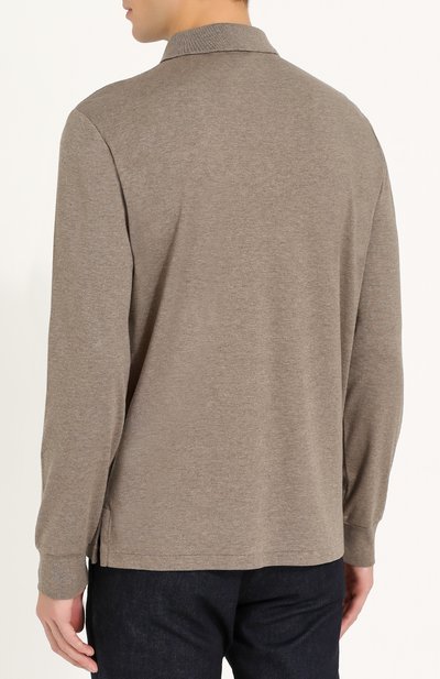 Хлопковое поло с длинными рукавами POLO RALPH LAUREN, арт. 710671785, фото 4
