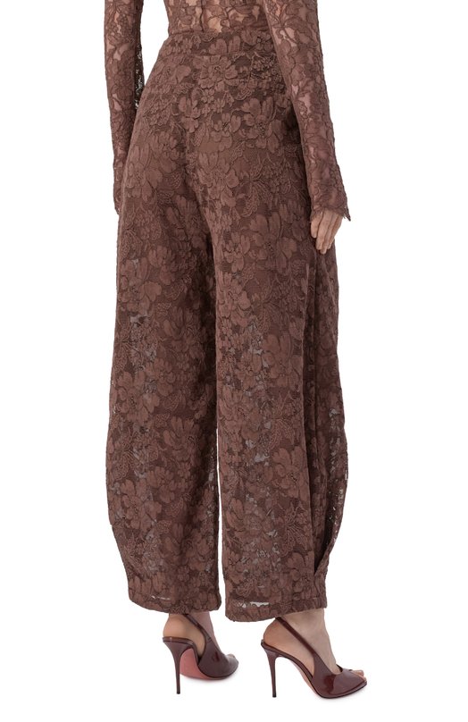 Брюки из хлопка и вискозы ROWEN ROSE PNT_RR286 Коричневый  PNT_RR286 Фото 4