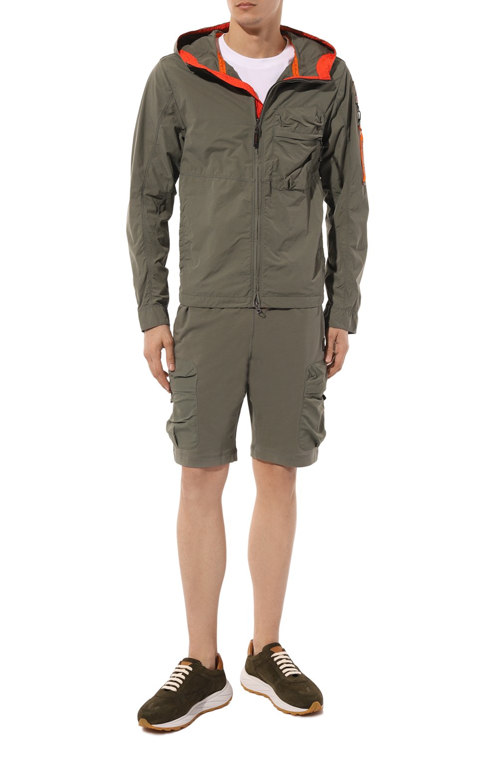 Хлопковые шорты PARAJUMPERS хаки цвета по цене 24700 руб., арт. PMPARE06, фото 2 Хлопковые шорты PARAJUMPERS, арт. PMPARE06, фото 2