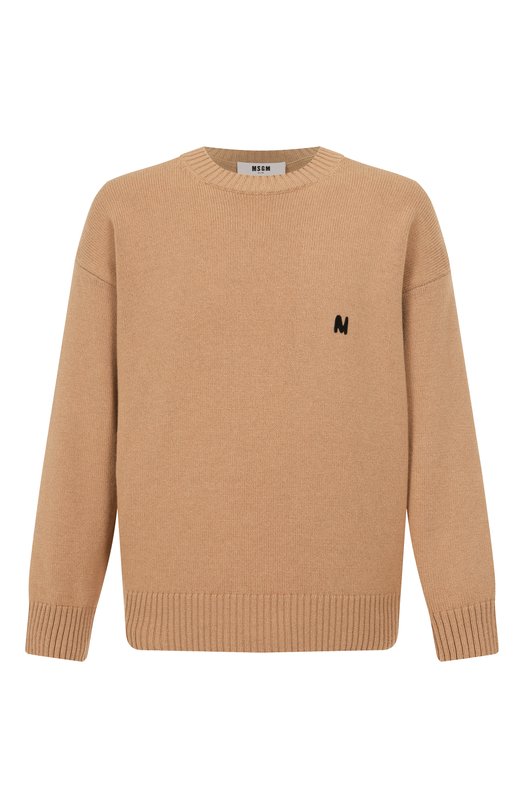 Джемпер из шерсти и кашемира MSGM 3940MM206/257596 Бежевый 3940MM206/257596