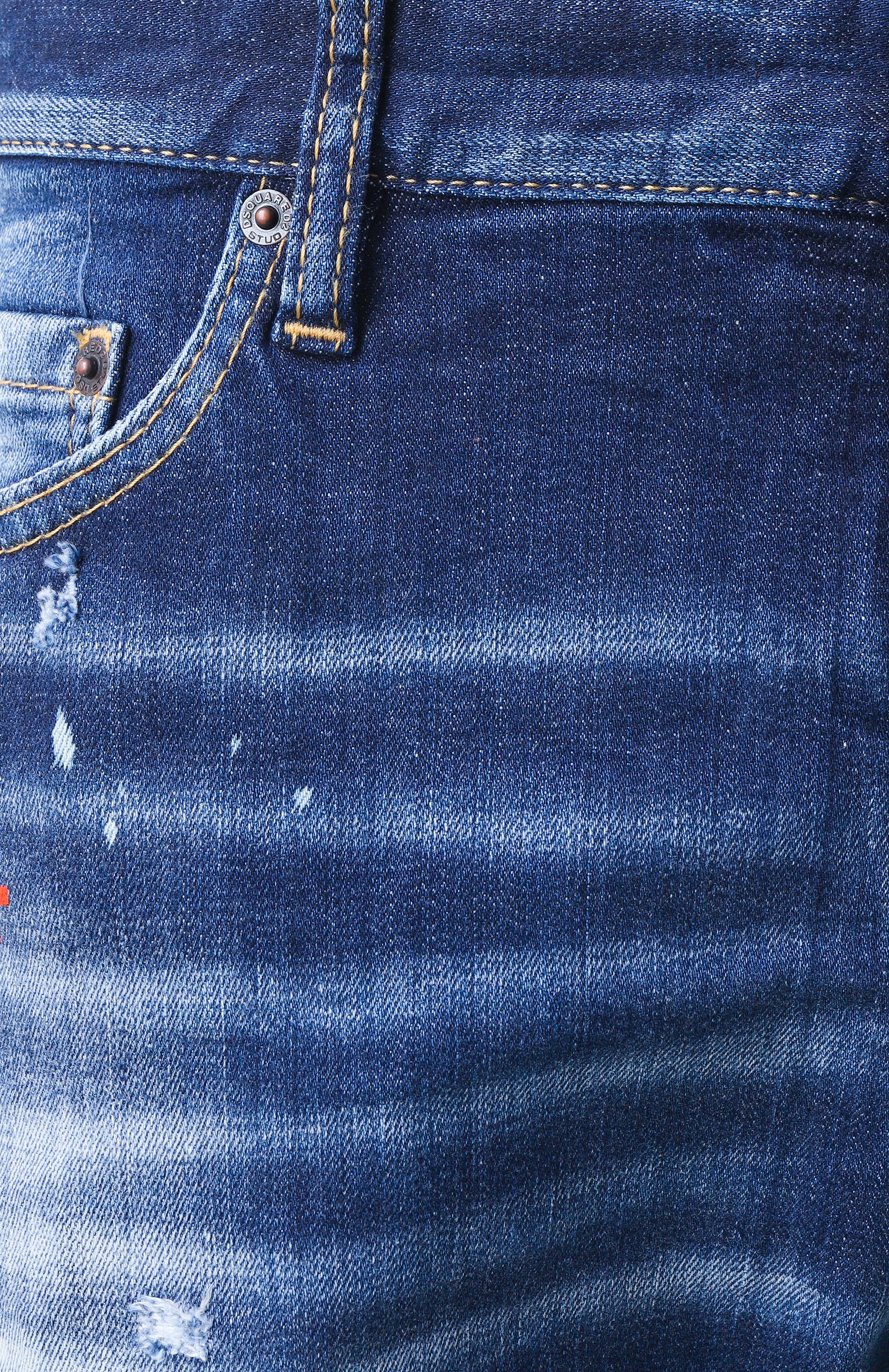 Джинсовые шорты DSQUARED2 синего цвета по цене 61550 руб., арт. S74MU0884/S30664, фото 6 Джинсовые шорты DSQUARED2, арт. S74MU0884/S30664, фото 6