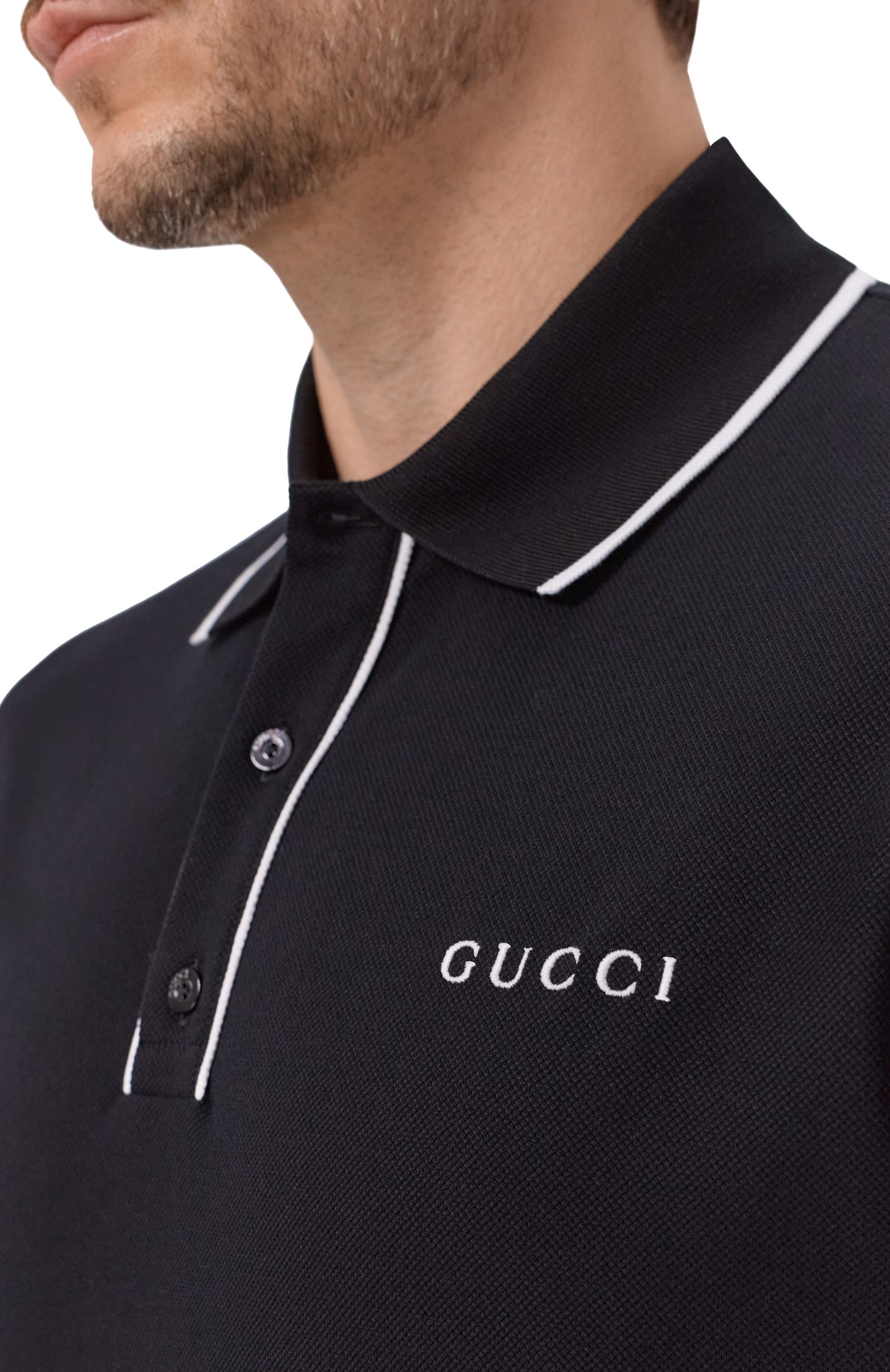 Хлопковое поло GUCCI, арт. 806250/XJHH0, фото 5