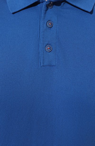 Хлопковое поло KITON синего цвета по цене 81950 руб., арт. UMK0442K1, фото 5 Хлопковое поло KITON, арт. UMK0442K1, фото 5