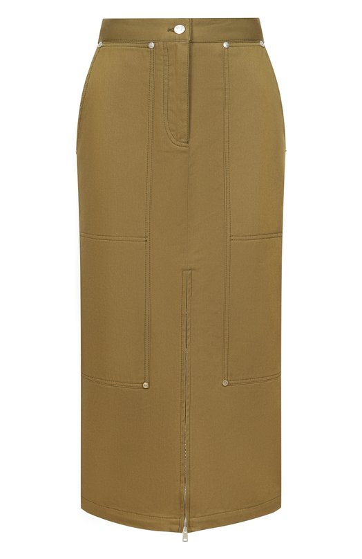 Хлопковая юбка MSGM 4041MDD13/267104 Хаки 4041MDD13/267104