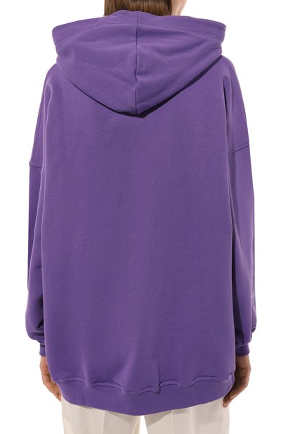 Хлопковое худи HINNOMINATE фиолетового цвета по цене 16050 руб., арт. HDS3/HNW577, фото 4 Хлопковое худи HINNOMINATE, арт. HDS3/HNW577, фото 4