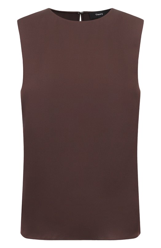 Шелковый топ Theory M0102539 Коричневый M0102539