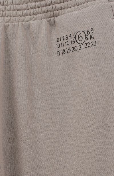 Хлопковые джоггеры MM6 серого цвета по цене 17300 руб., арт. M61000/MM02X, фото 3 Хлопковые джоггеры MM6, арт. M61000/MM02X, фото 3