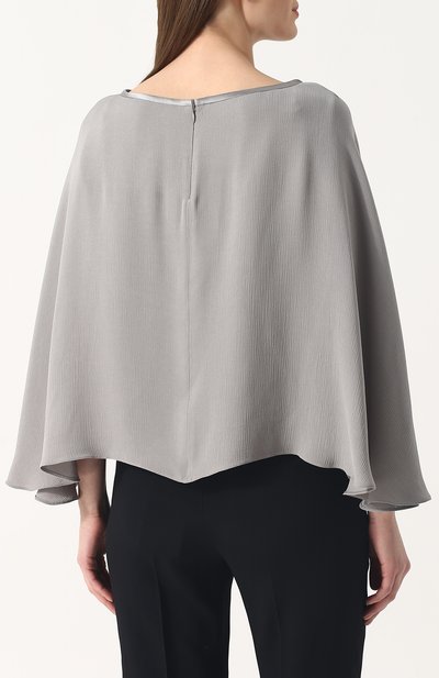Однотонный топ свободного кроя с круглым вырезом GIORGIO ARMANI, арт. WAC58T/WA524, фото 4