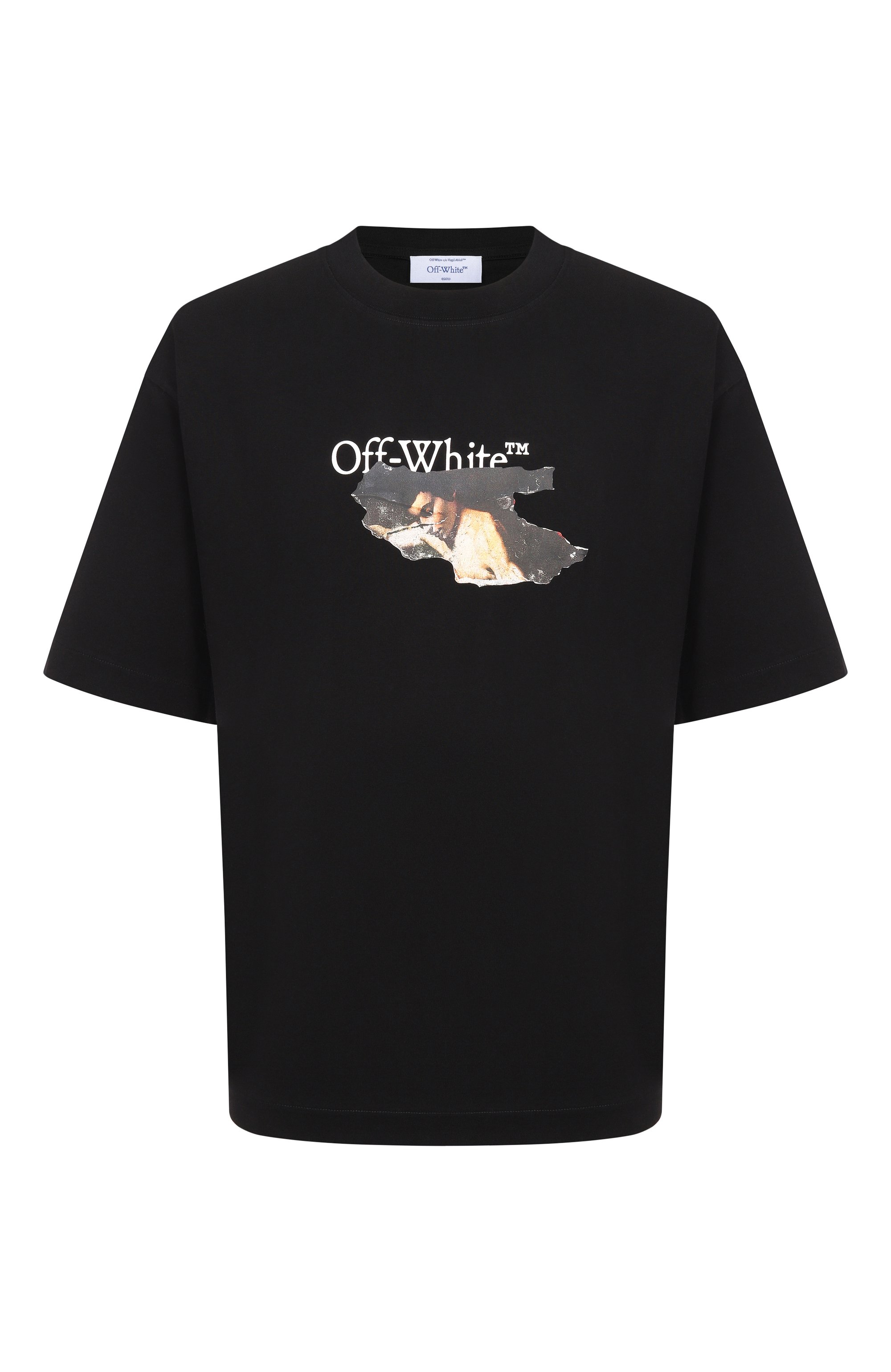 Хлопковая футболка OFF-WHITE, арт. 0MAA120F25JER00U, фото 1