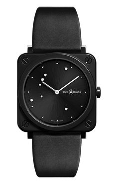 Женские часы br s black diamond eagle BELL & ROSS бесцветного цвета, арт. BRS-EBL-CE/SCA | Фото 1 (Механ�изм: Кварц; Региональные ограничения белый список (Axapta Mercury): Не проставлено; Цвет циферблата: Чёрный; Нос: Не проставлено)