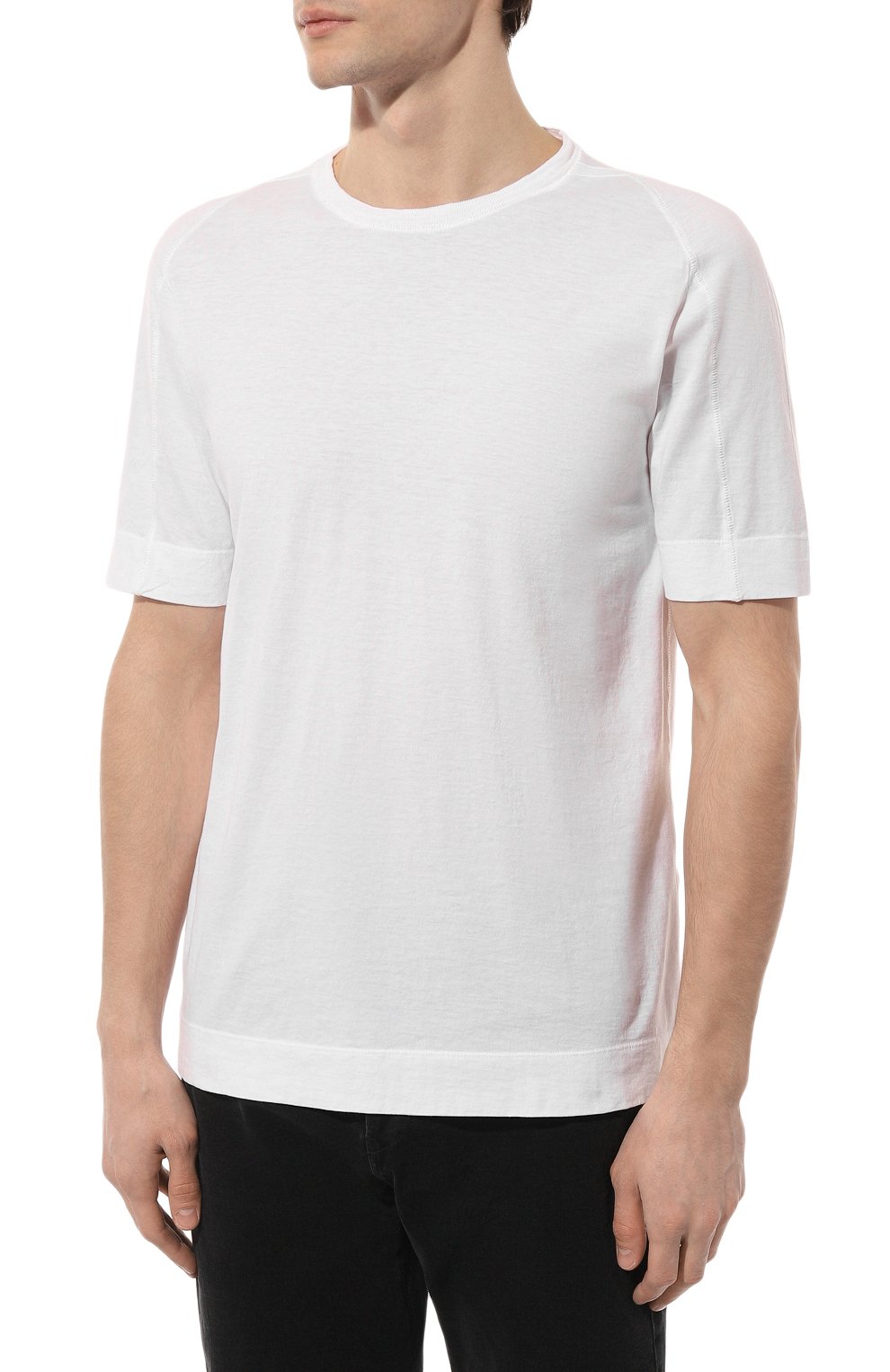 Футболка из хлопка и льна TRANSIT белого цвета по цене 16200 руб., арт. CFUTRT1360, фото 3 Футболка из хлопка и льна TRANSIT, арт. CFUTRT1360, фото 3