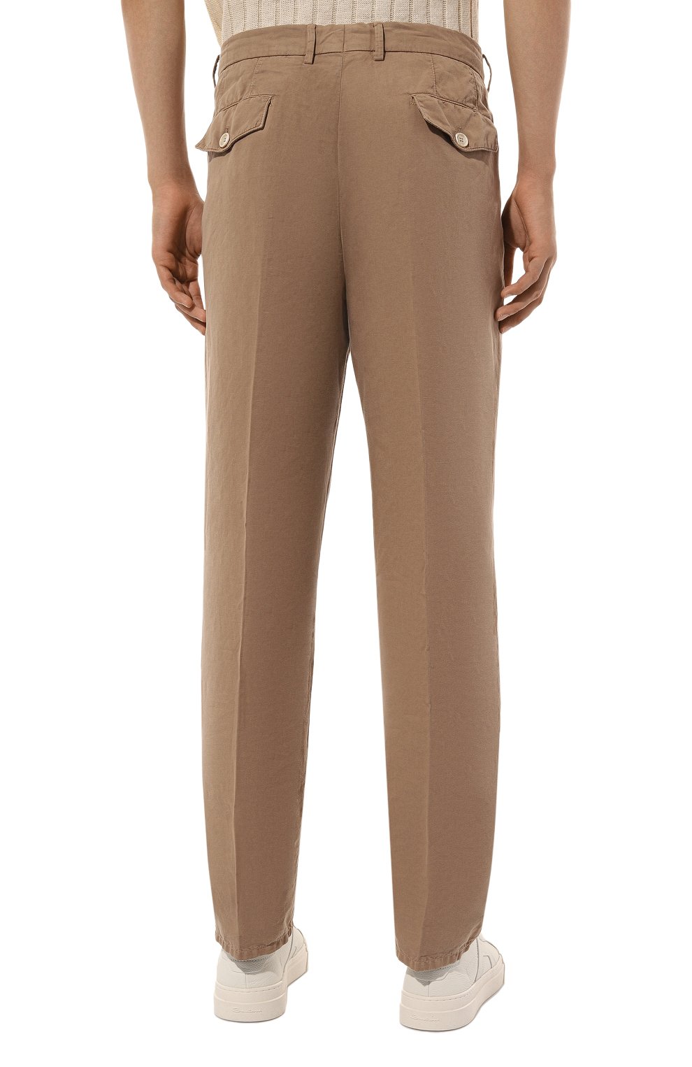 Брюки изо льна и хлопка BRUNELLO CUCINELLI, арт. M291DB2285, фото 4