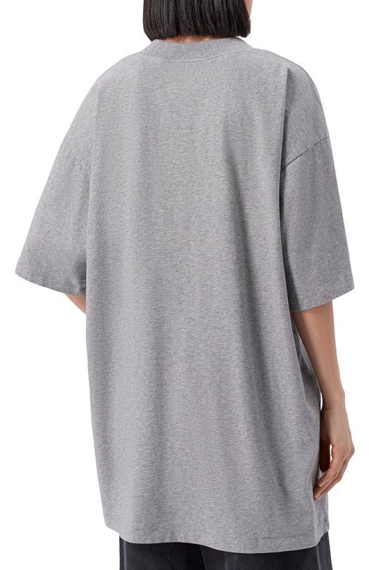 Хлопковая футболка MM6 S62GD0207/M20048 Серый  S62GD0207/M20048 Фото 4