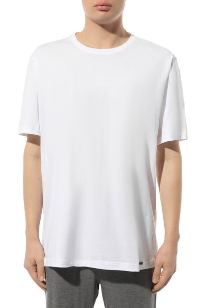 Хлопковая футболка HANRO белого цвета по цене 10530 руб., арт. 075430., фото 3 Хлопковая футболка HANRO, арт. 075430., фото 3