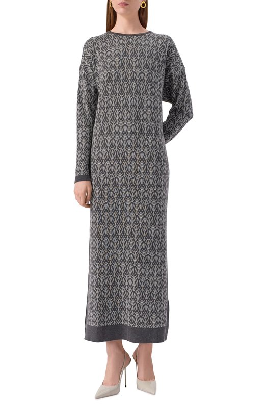 Платье из шелка и кашемира Freeage W26.DR170M.6030.991 Серый  W26.DR170M.6030.991 Фото 2