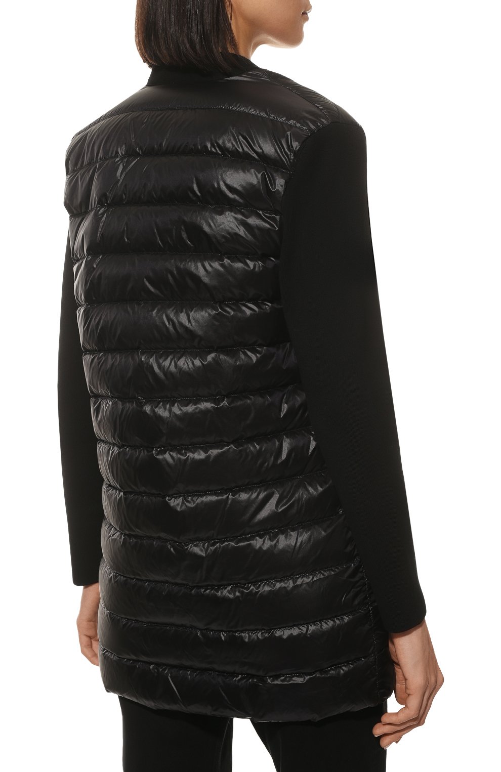 Пуховый кардиган MONCLER черного цвета по цене 94850 руб., арт. H1-093-9B000-08-M1367, фото 4 Пуховый кардиган MONCLER, арт. H1-093-9B000-08-M1367, фото 4