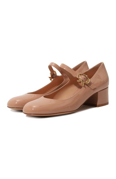 Женские лакированные туфли mary ribbon 45 GIANVITO ROSSI, арт. G22101.45RIC.VERPEAH