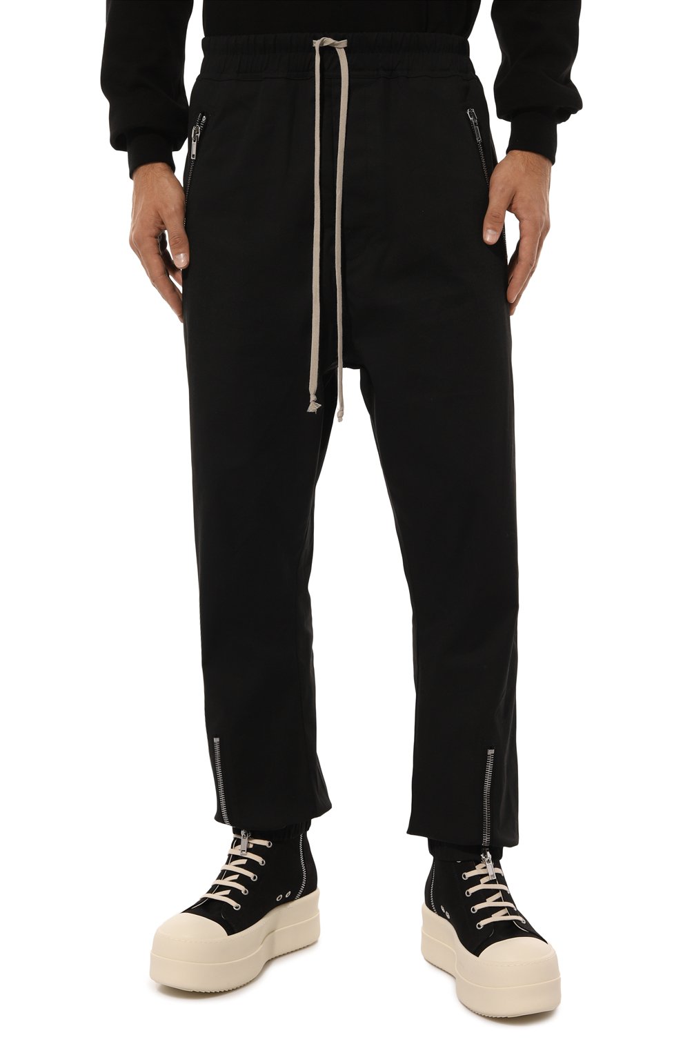 Хлопковые джоггеры RICK OWENS, арт. RU02D6370/TE, фото 3