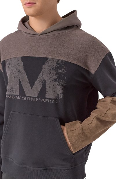 Хлопковое худи MM6 черного цвета по цене 61550 руб., арт. SH0GU0025/MTJ016, фото 5 Хлопковое худи MM6, арт. SH0GU0025/MTJ016, фото 5