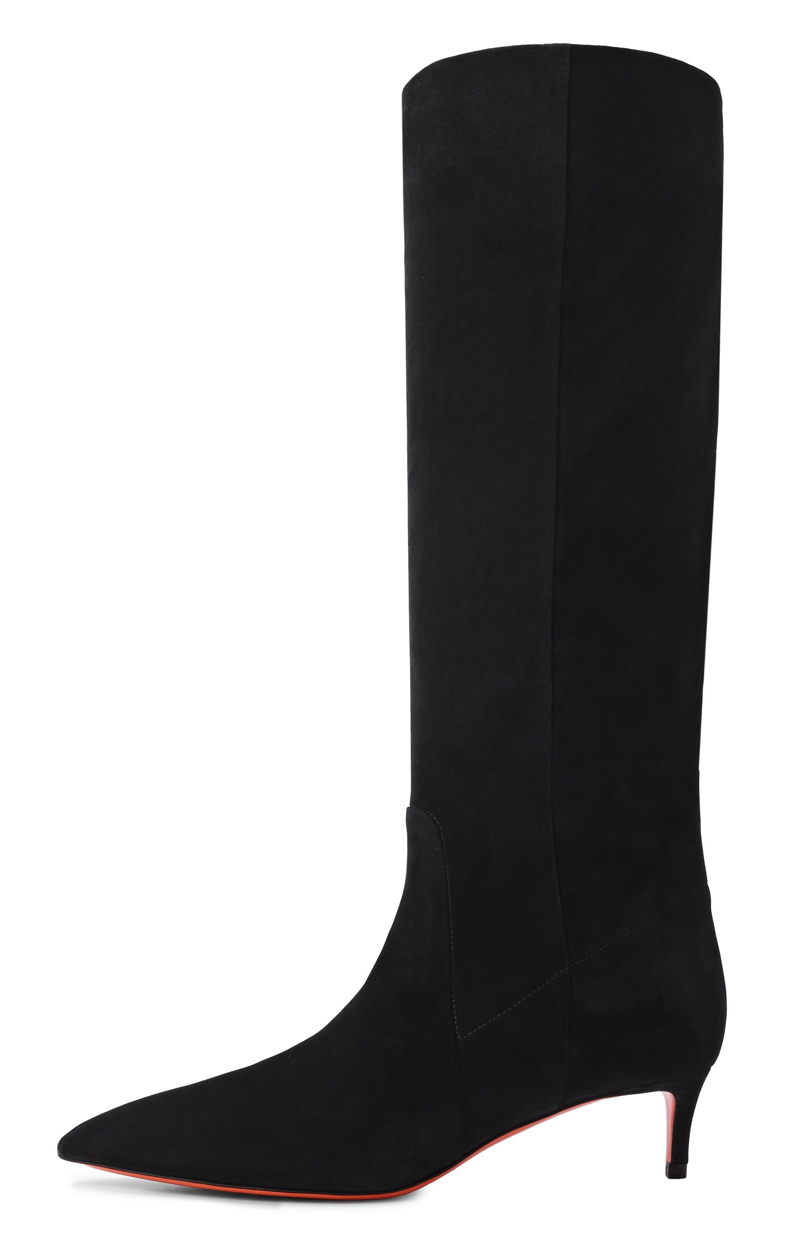 Замшевые сапоги SANTONI черного цвета по цене 185000 руб., арт. WSLG72436HI2SAEA, фото 4 Замшевые сапоги SANTONI, арт. WSLG72436HI2SAEA, фото 4