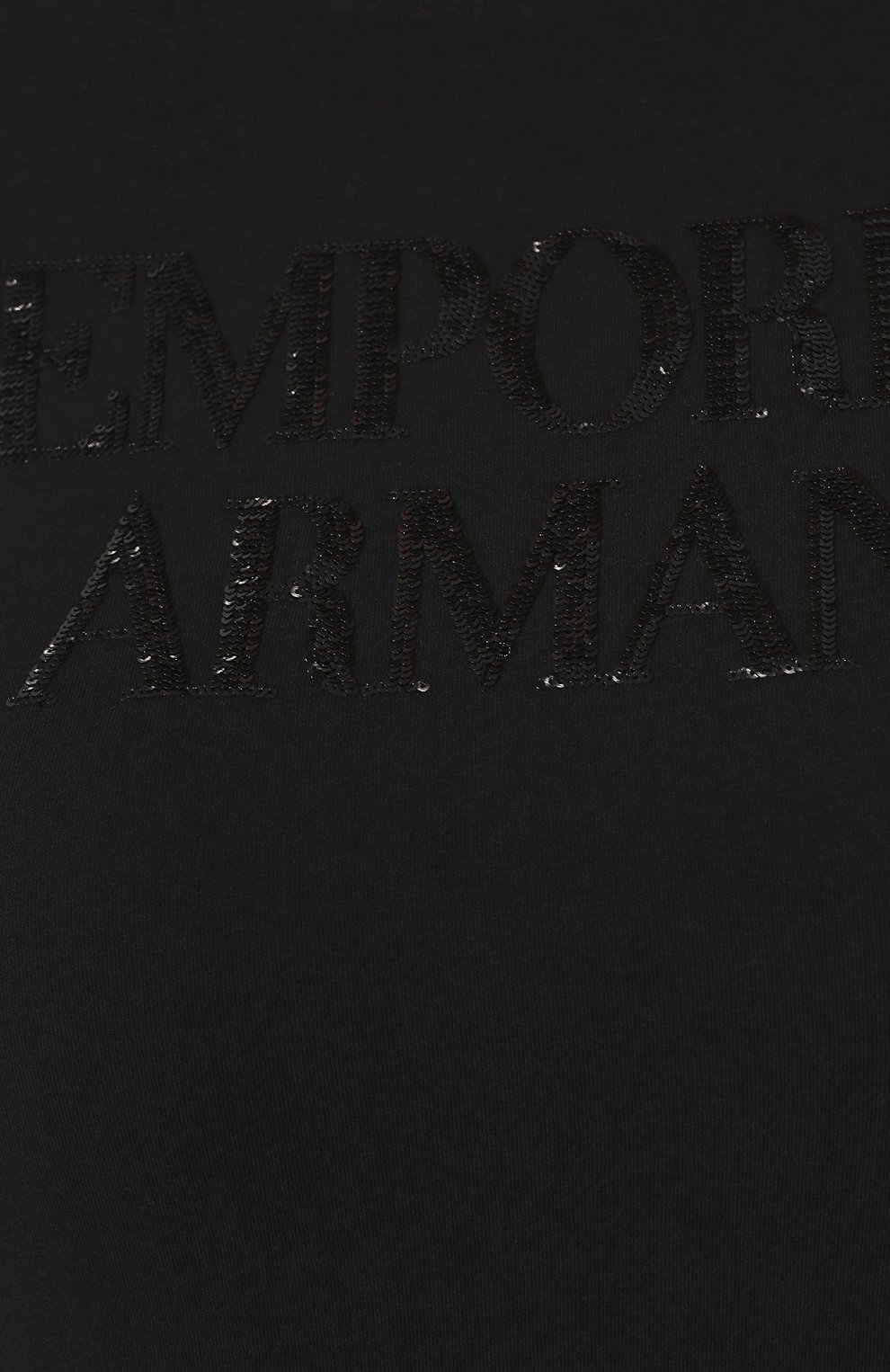Хлопковая футболка EMPORIO ARMANI черного цвета по цене 11700 руб., арт. 3G2T86/2JQAZ, фото 5 Хлопковая футболка EMPORIO ARMANI, арт. 3G2T86/2JQAZ, фото 5