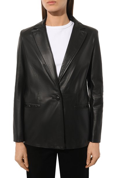 Кожаный жакет SIMONETTA RAVIZZA, арт. S04JA236L16/TS, фото 3