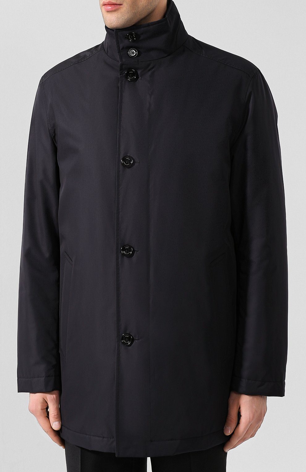 Плащ BOSS темно-синего цвета по цене 46950 руб., арт. 50419062, фото 3 Плащ BOSS, арт. 50419062, фото 3