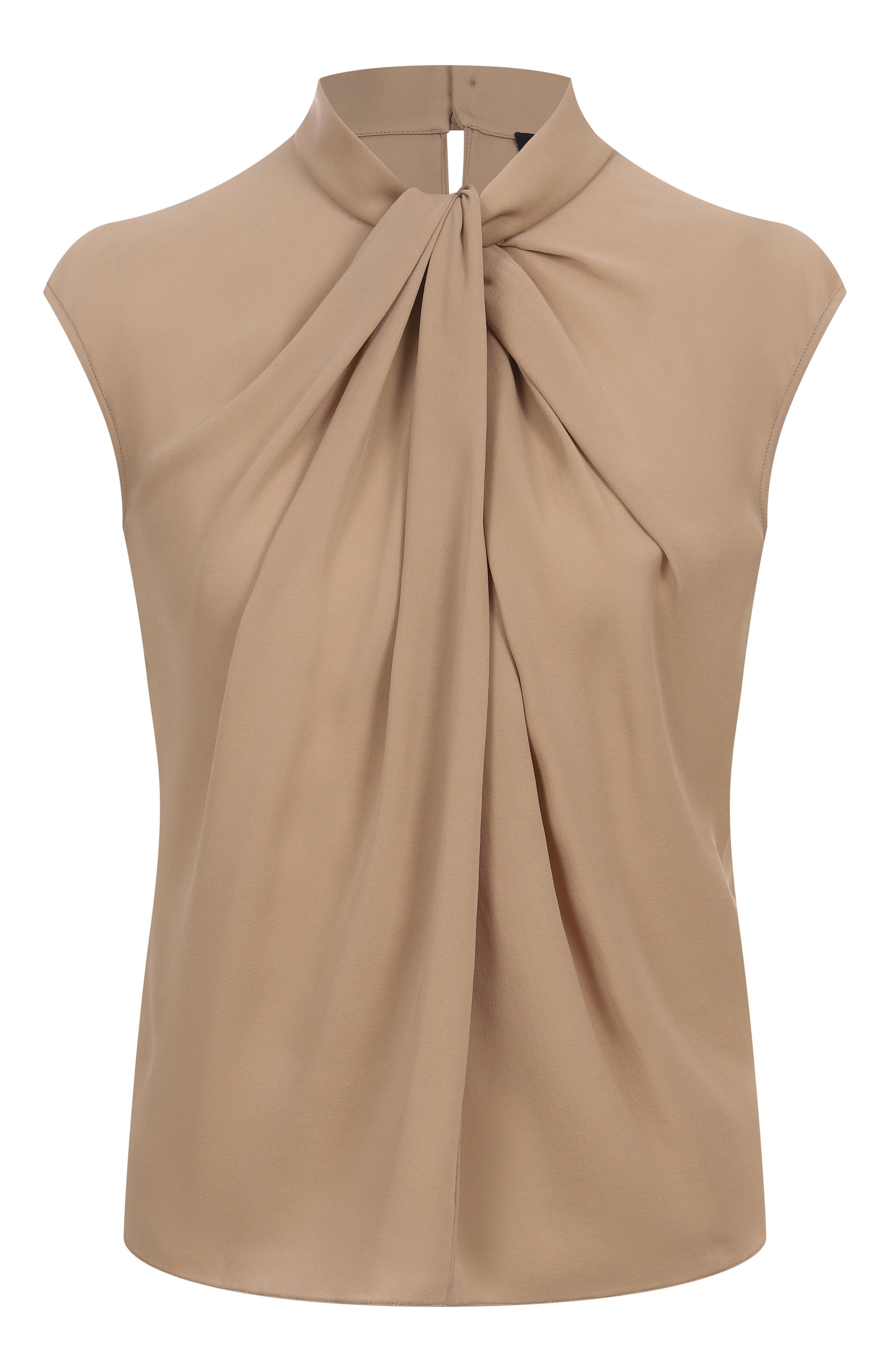 Шелковый топ GIORGIO ARMANI бежевого цвета по цене 149000 руб., арт. GW001107/TE14025, фото 1 Шелковый топ GIORGIO ARMANI, арт. GW001107/TE14025, фото 1