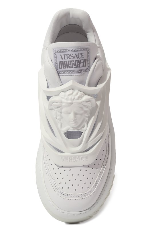 Кожаные кроссовки Versace 10045241/A031801 Белый  10045241/A031801 Фото 6
