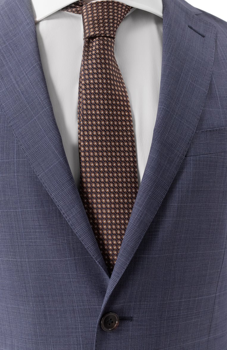 Мужской шерстяной костюм CORNELIANI синего цвета, арт. 25X007-2517445_SET | Фото 8 (Рукава: Длинные; Материал внешний: Шерсть; Костюмы М: Однобортный; Стили: Классический, Кэжуэл)