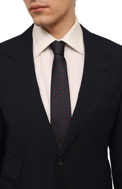 Шелковый галстук GIORGIO ARMANI темно-синего цвета по цене 21500 руб., арт. 360054/3R930, фото 2 Шелковый галстук GIORGIO ARMANI, арт. 360054/3R930, фото 2
