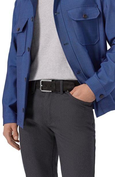 Ремень из нубука ZILLI, арт. B12040M1982VPALRU, фото 2