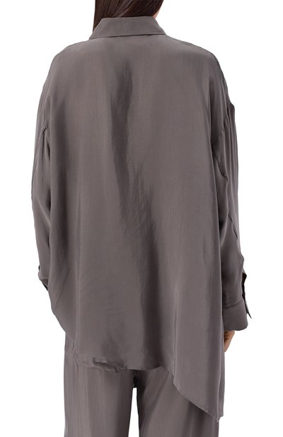 Рубашка ERIKA CAVALLINI серого цвета по цене 59850 руб., арт. P5WP06, фото 4 Рубашка ERIKA CAVALLINI, арт. P5WP06, фото 4