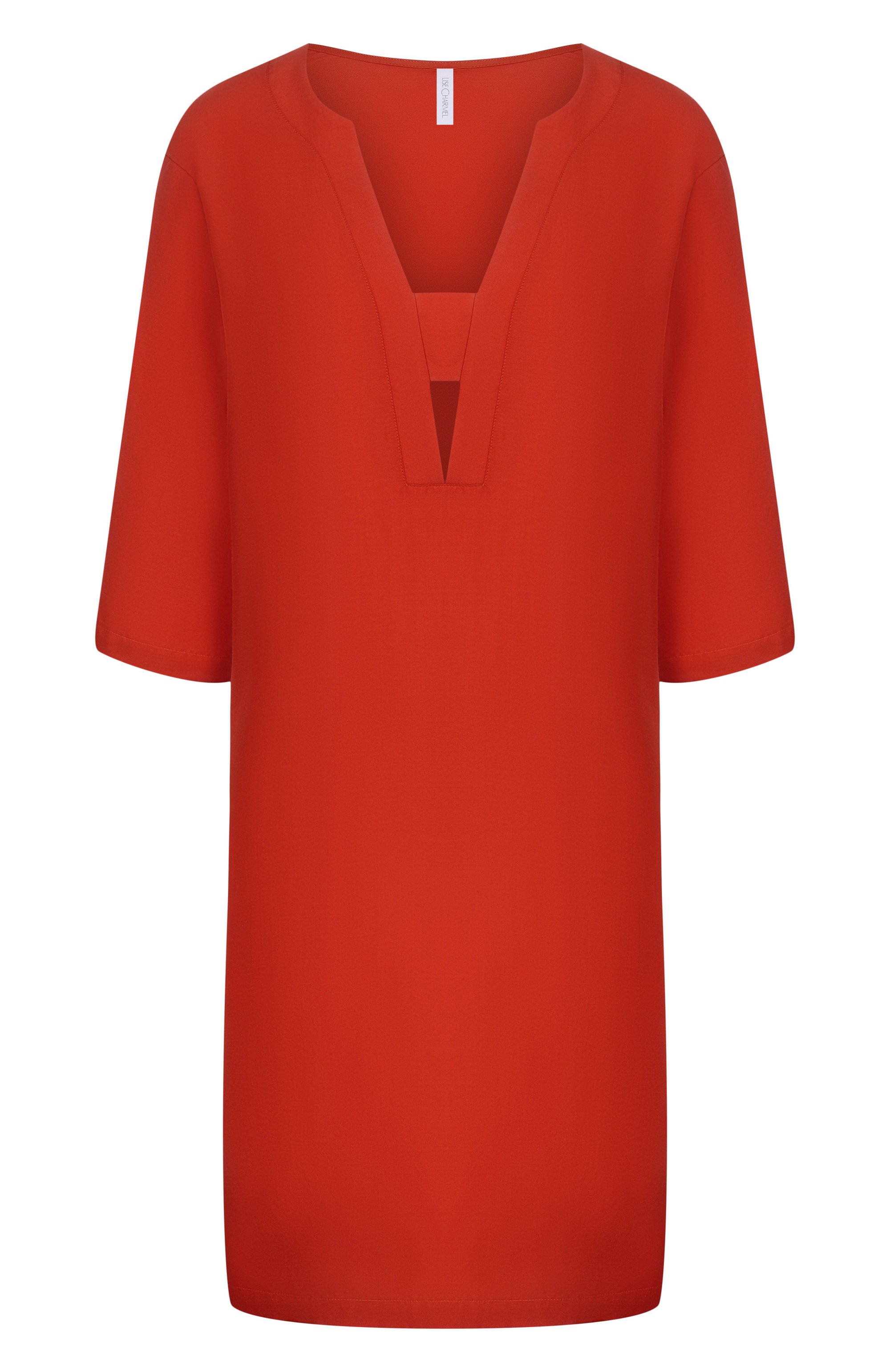 Туника из хлопка и шелка LISE CHARMEL оранжевого цвета по цене 31140 руб., арт. ASB44B8, фото 1 Туника из хлопка и шелка LISE CHARMEL, арт. ASB44B8, фото 1