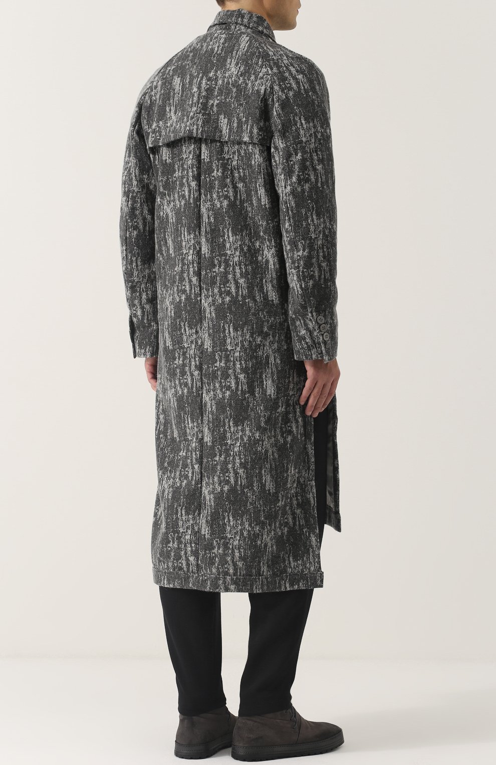 Шерстяное пальто асимметричного кроя с отложным воротником MANUEL MARTE, арт. C7102-3, фото 4
