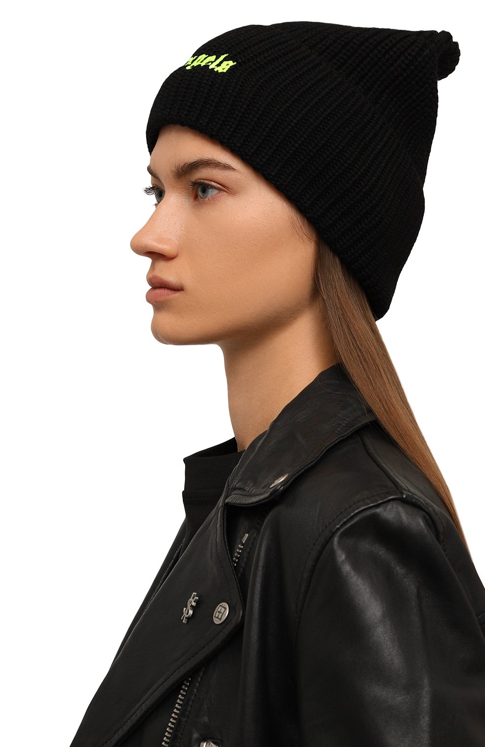 Шерстяная шапка PALM ANGELS, арт. PWLC015F24KNI004, фото 2