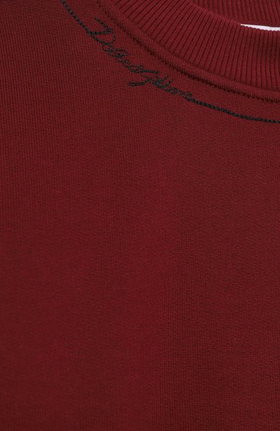 Хлопковый свитшот DOLCE & GABBANA бордового цвета по цене 32050 руб., арт. L4JWKD/G7QK0_001, фото 3 Хлопковый свитшот DOLCE & GABBANA, арт. L4JWKD/G7QK0_001, фото 3