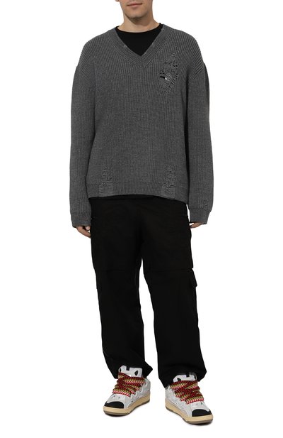 Комбинированные кеды curb LANVIN, арт. FM-SKRK11-DRA2-A20, фото 2