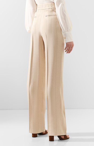 Шелковые брюки GIORGIO ARMANI бежевого цвета по цене 226500 руб., арт. 0SHPP09M/T01HS, фото 4 Шелковые брюки GIORGIO ARMANI, арт. 0SHPP09M/T01HS, фото 4