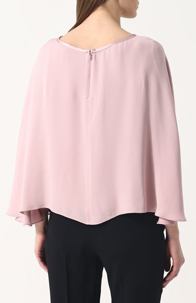 Однотонный топ свободного кроя с круглым вырезом GIORGIO ARMANI, арт. WAC58T/WA524, фото 4