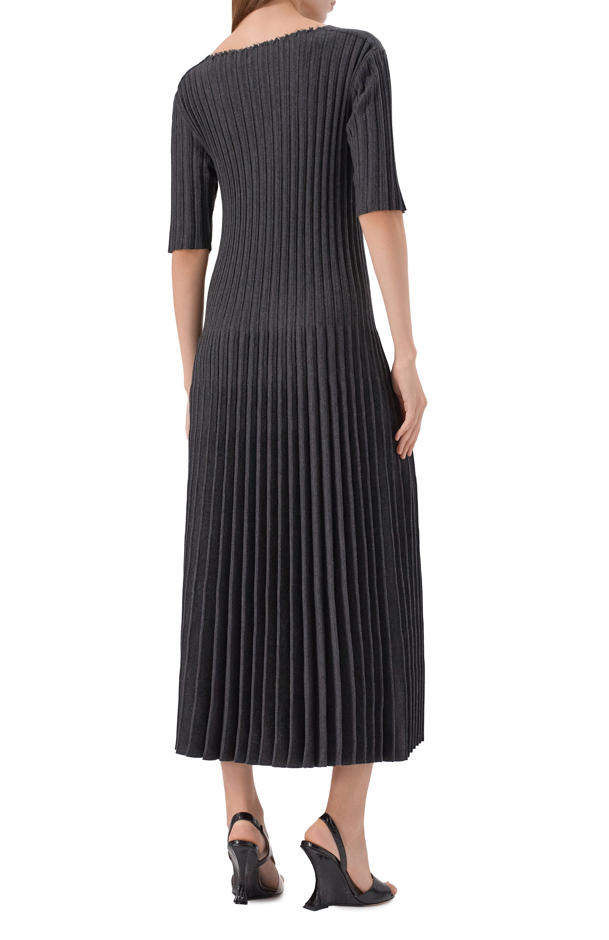 Шерстяное платье MRZ серого цвета по цене 127000 руб., арт. FW25-0029, фото 4 Шерстяное платье MRZ, арт. FW25-0029, фото 4