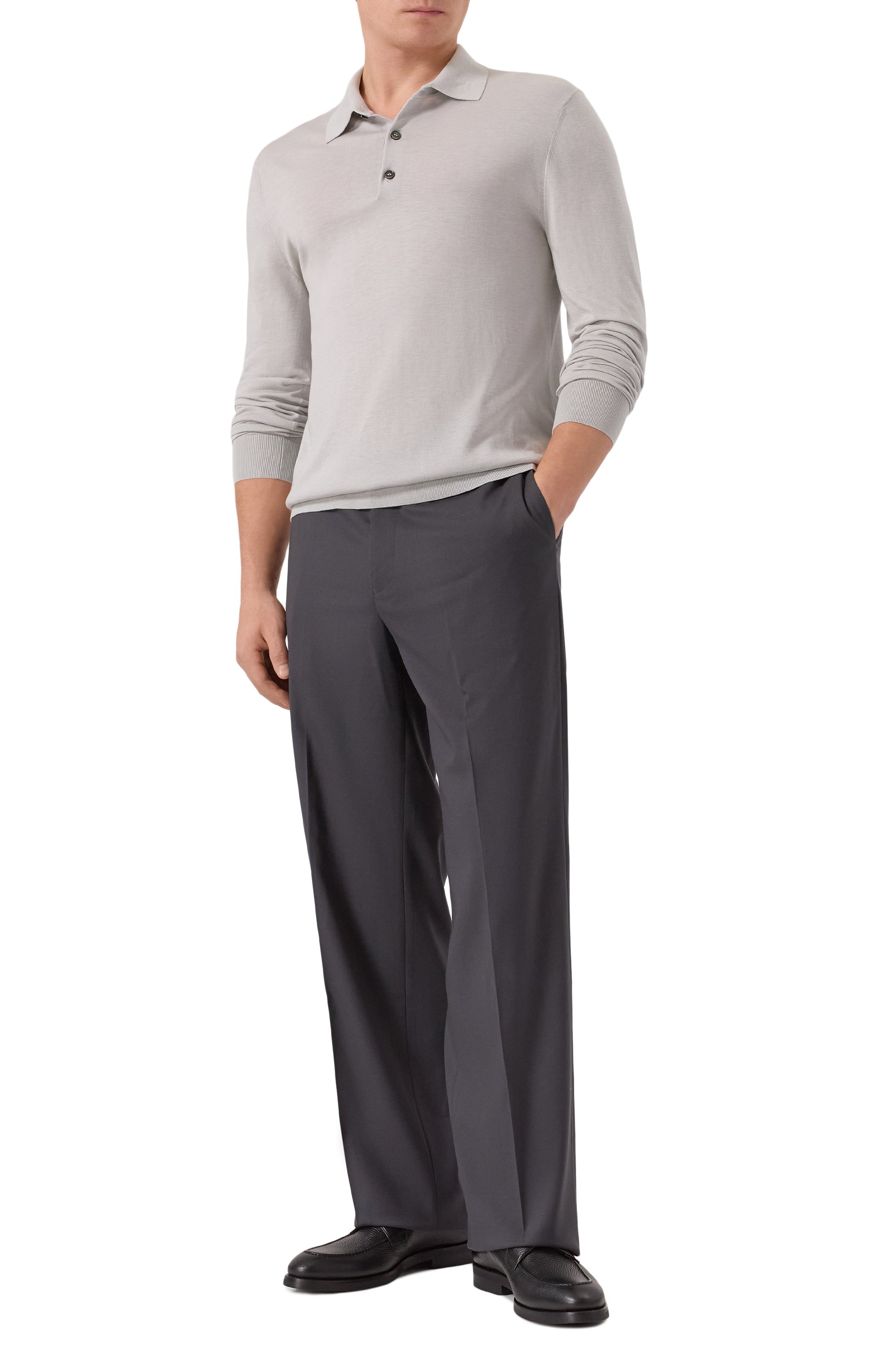 Поло из шелка и хлопка 12 STOREEZ, арт. 131253, фото 2