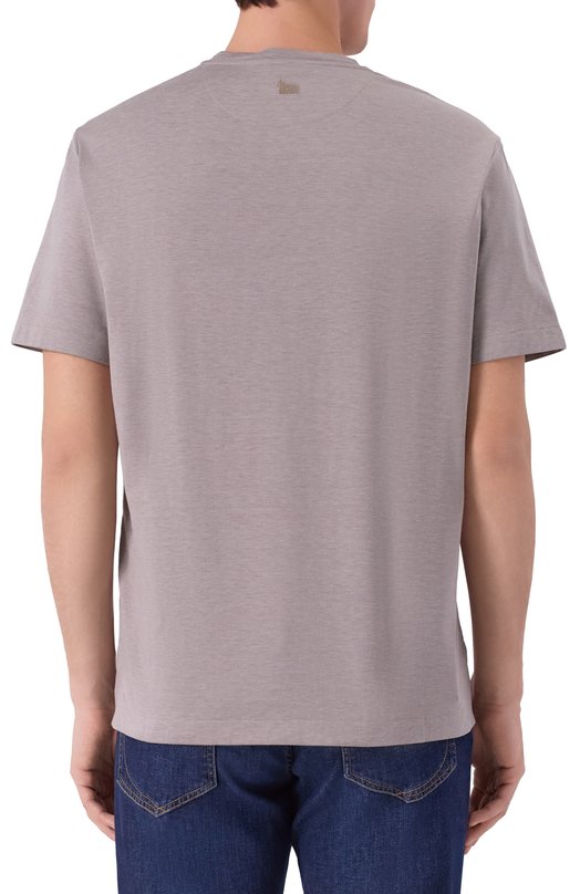 Футболка из шелка и хлопка Colombo TS00412/M0146-U Серый  TS00412/M0146-U Фото 4
