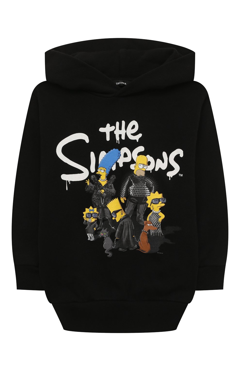 Хлопковое худи BALENCIAGA черного цвета по цене 29950 руб., арт. 682017/TLVE2, фото 1 Хлопковое худи BALENCIAGA, арт. 682017/TLVE2, фото 1